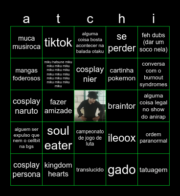 anime friends Bingo Card