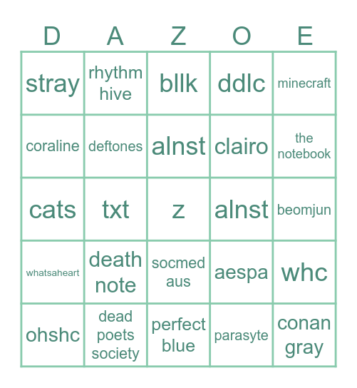 Bingo Card