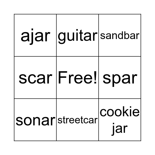 /ar/ Bingo Card