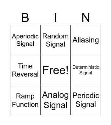 Introduction to Signlas Bingo Card