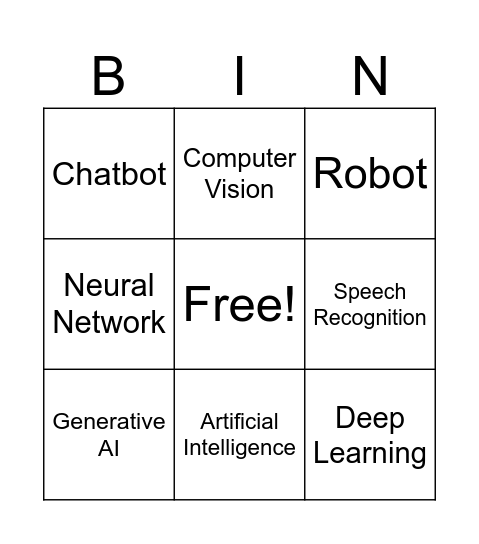 Aritifical Bingo Card