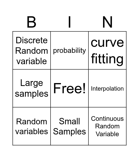 NM & PS Bingo Card