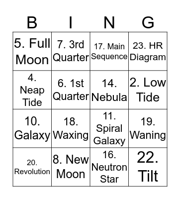 Science Solvers Bingo Card