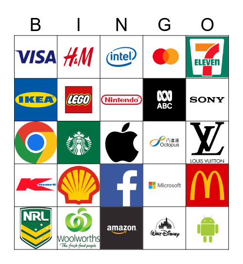 Logos Bingo Card