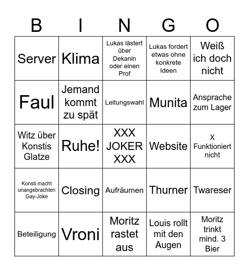 FSS Bingo Card