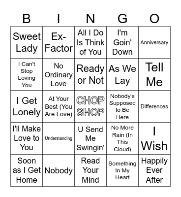 Slow Jamz R2 Bingo Card