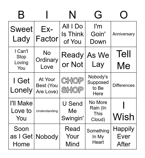 Slow Jamz R2 Bingo Card