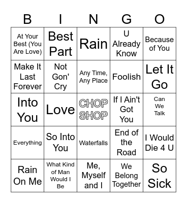 Road Trip R3 Bingo Card