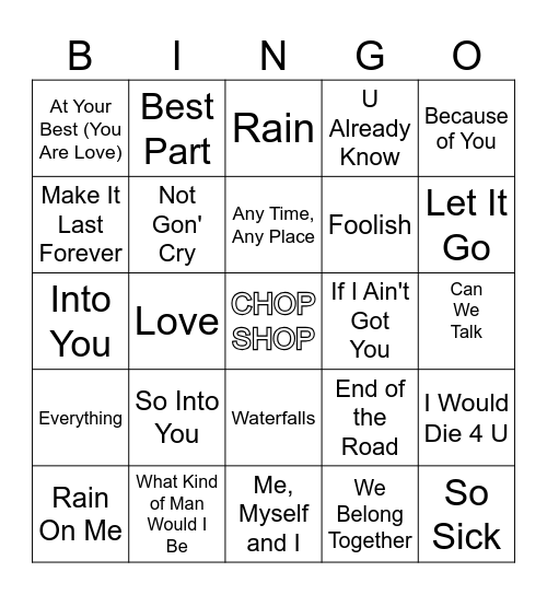 Road Trip R3 Bingo Card