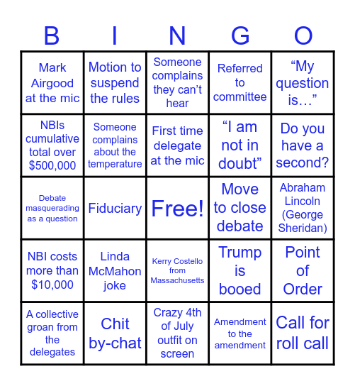 2026 NEA-RA Bingo Card