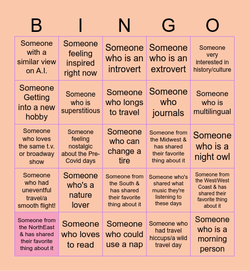 Youth Advisory Council BINGO! Bingo Card