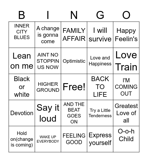 Juneteenth/ Classics Bingo Card