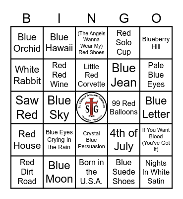 STG - RED, WHITE & BLUE Bingo Card