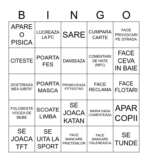 HADA BINGO Card