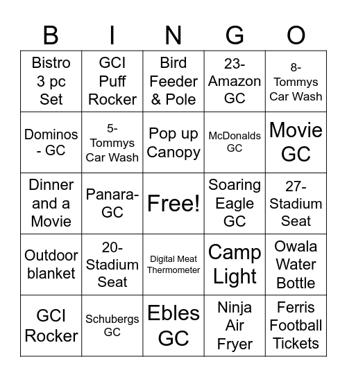 MAD BINGO Card
