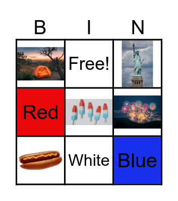 4th of July Bingo Card
