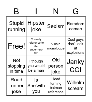 The flah Bingo Card
