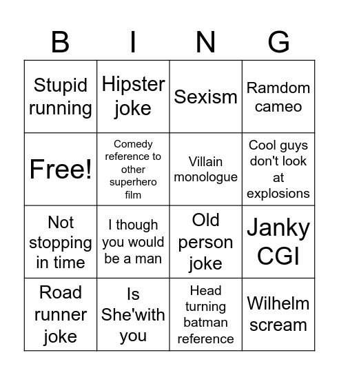 The flah Bingo Card