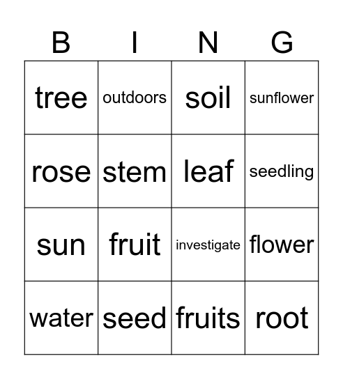 Bingo Card