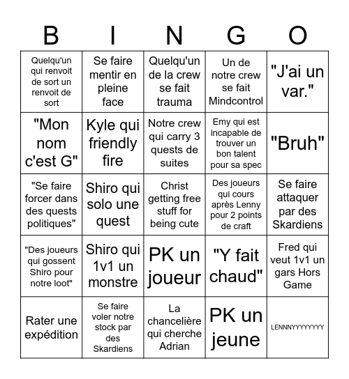 Askvald 3 Bingo Card