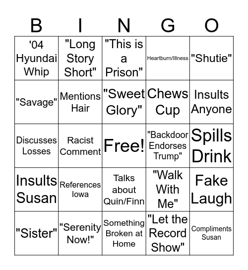 Hoeksema Bingo Card
