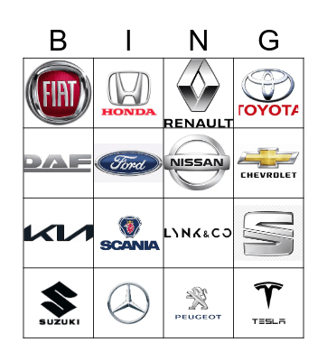 Automerken Bingo Card