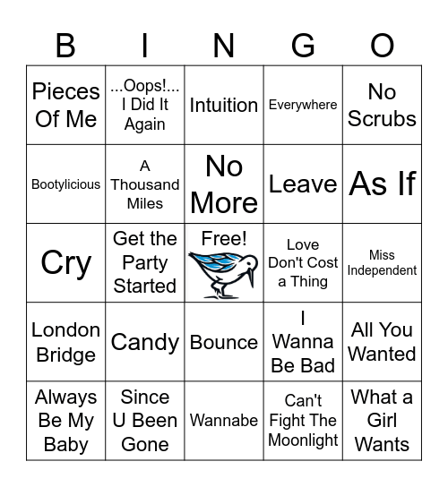 Boy Bands vs. Girly Pops - Round 2 Bingo Card