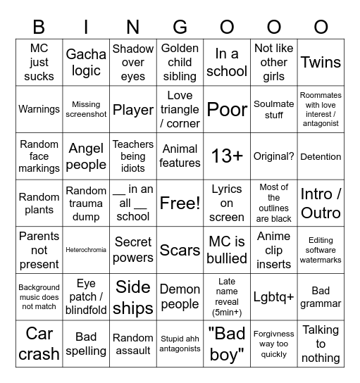 Gacha bingo Card