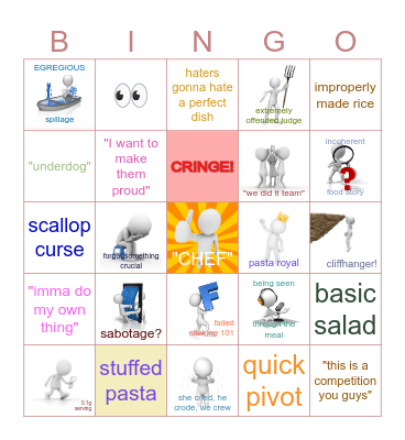 Cooking Competition Cliches 2.0 Bingo Card