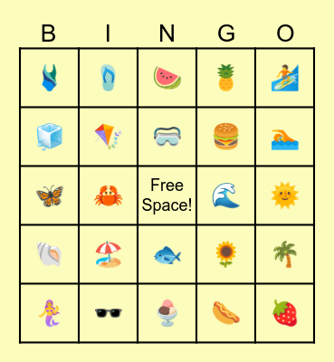 SUMMER BINGO Card