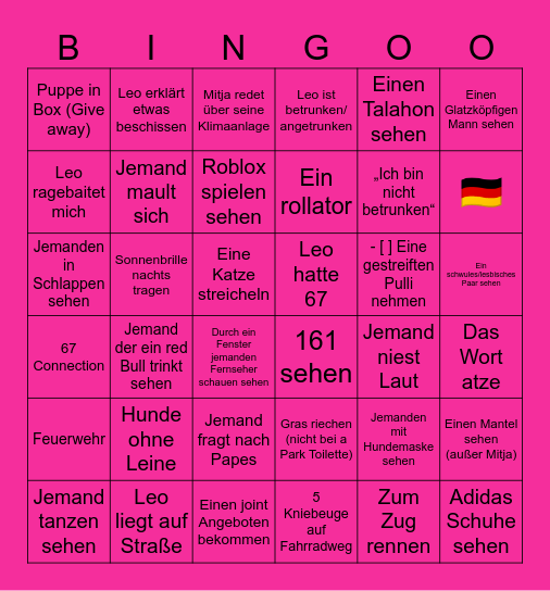 🌸BINGO🌸 Bingo Card