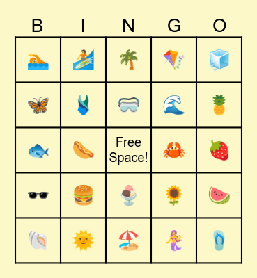 SUMMER BINGO Card