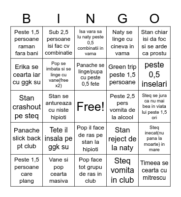 Vama 2026 Bingo Card