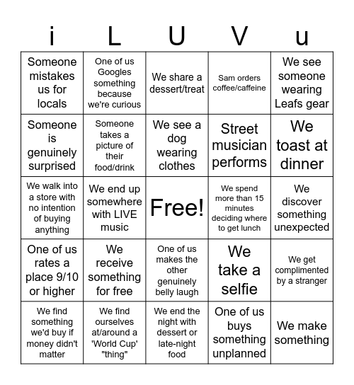 Sami and Julian Take on Toronto Bingo Card