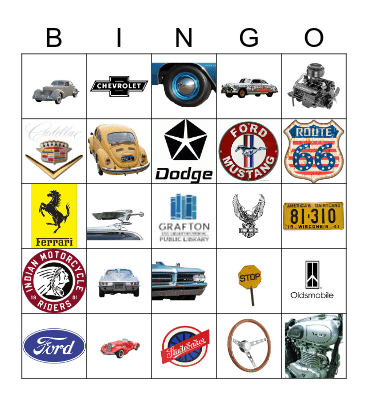 Car Memories Bingo Card