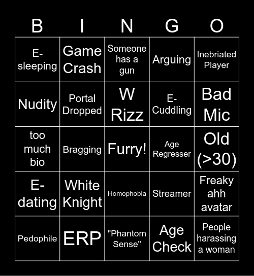 VRC BINGO Card