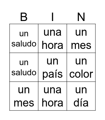 BINGO! Bingo Card