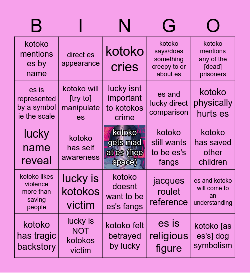 KOTOKO T3 BINGO Card