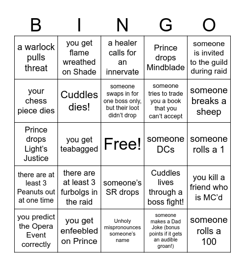 Going Ahead Kara BINGO Card