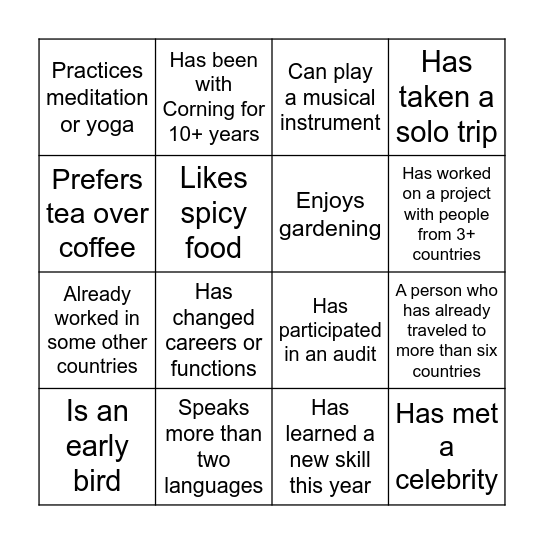 QMM Bingo Card