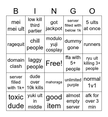jjs public bingo Card