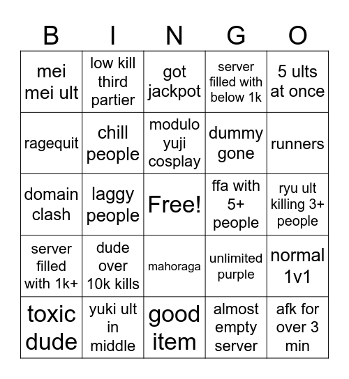 jjs public bingo Card