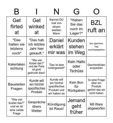 Last Month Bingo Card