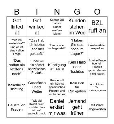 Last Month Bingo Card