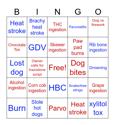 Fourth of July BINGO Card