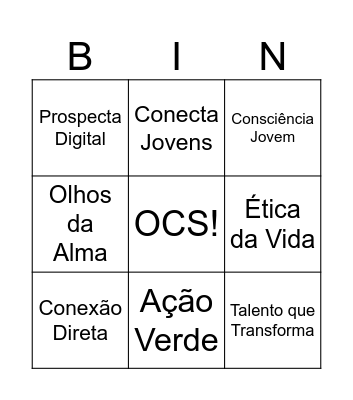 OCS Bingo Card
