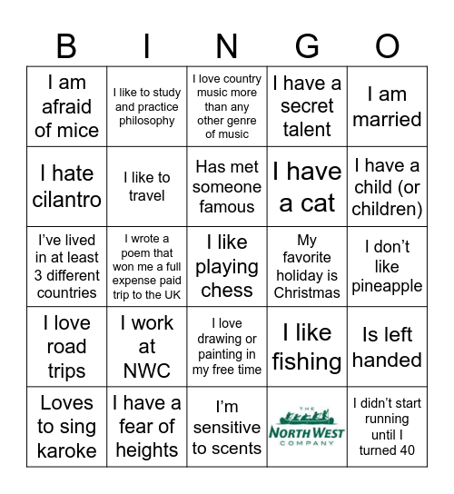 FIND SOMEONE WHO Bingo Card