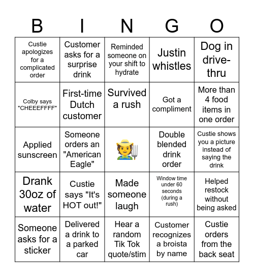CORTARO BINGO Card