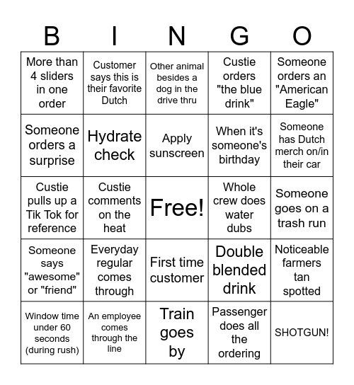 Farmhouse Bingo Card