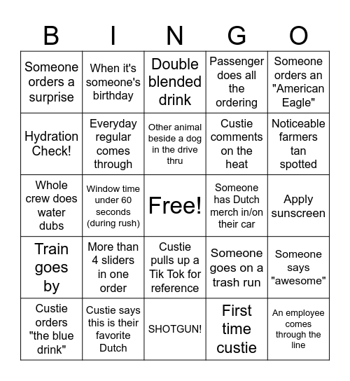 Farmhouse Bingo! Bingo Card